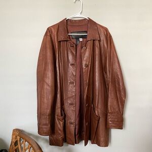 Vintage brown leather jacket
